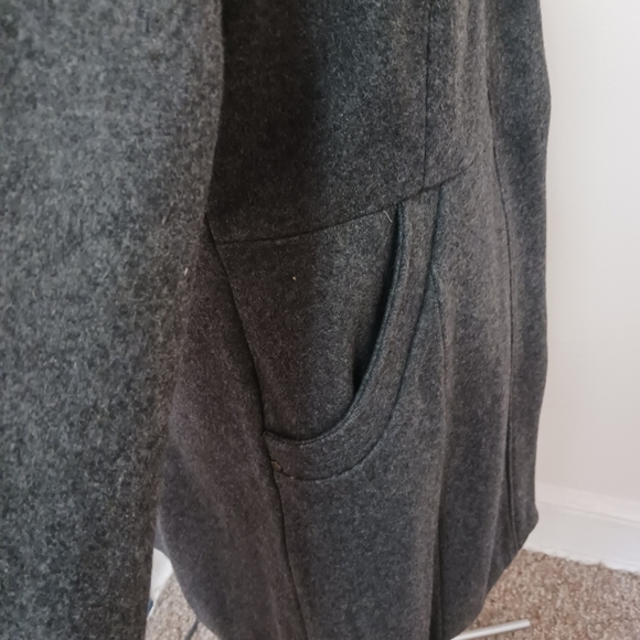 Green With Envy Womans Wool Blend Peacot Gray Sz Large Pockets Buttons - Picture 9 of 15